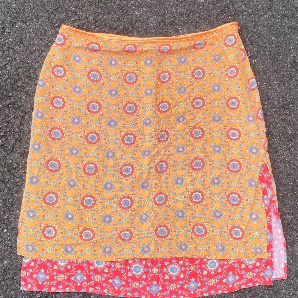 Y2K paisley mini skirt